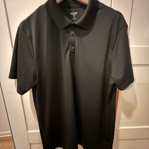 Old Navy Men’s Black active Polo Shirt with Classic Three-Button Placket
